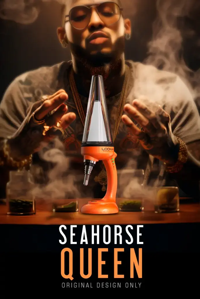 Lookah - Nectar Collector Electrico- Seahorse Queen Anaranjado