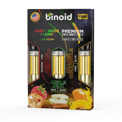 [00507] Binoid - Beast Mode 3 Pack - 1gr (indica-Hibrido-Sativa)