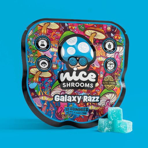 [00613] Nice Leaf - Galaxy Razz Mushroom Gummies